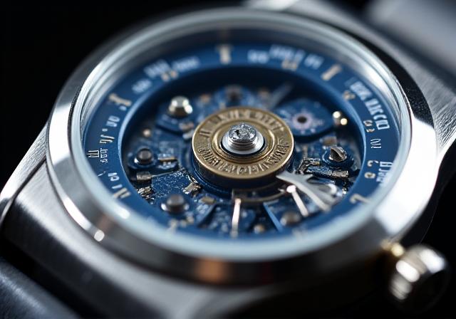 Close-up van een modern Quartz uurwerk